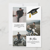 Ankündigung einer eleganten Chic Typografy Graduat (Rückseite)