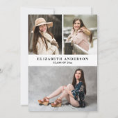 Ankündigung einer eleganten Foto Graduation Party (Rückseite)