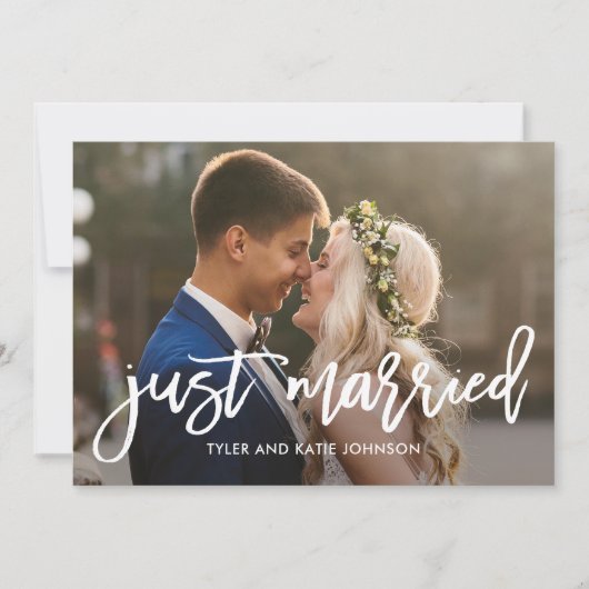 Ankündigung einer farbenfrohen Hochzeitsfeier (Vorderseite)