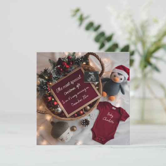 Ankündigung einer festlichen Weihnachtskorbschwang (Stehend Vorderseite)