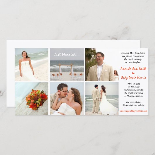 Ankündigung einer Hochzeit im Custom Foto (Vorne/Hinten)