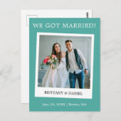 Ankündigung einer Hochzeit im Foto der Sofortkamer Postkarte (Vorne/Hinten)