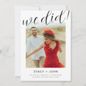 Ankündigung einer Hochzeit in Foto (Vorderseite)