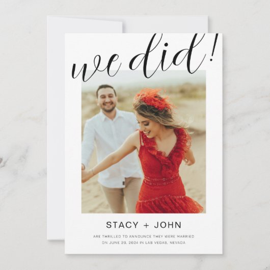 Ankündigung einer Hochzeit in Foto (Vorderseite)