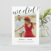 Ankündigung einer Hochzeit in Foto (Stehend Vorderseite)