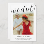 Ankündigung einer Hochzeit in Foto (Vorne/Hinten)