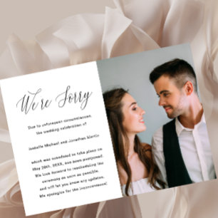 Ankündigung einer Hochzeit mit einfachem Foto