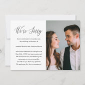 Ankündigung einer Hochzeit mit einfachem Foto (Vorderseite)