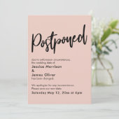 Ankündigung einer Hochzeit mit einfachem Rosa (Stehend Vorderseite)