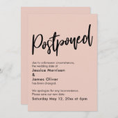 Ankündigung einer Hochzeit mit einfachem Rosa (Vorne/Hinten)