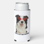 Ankündigung einer Hochzeit von Haustieren oder Kat Selters Dosenkühler (Seltzer Vorderseite)