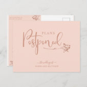 Ankündigung einer Hochzeitsfeier für Rose Postkarte (Vorne/Hinten)