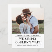 Ankündigung einer Hochzeitsfeier im Foto (Vorne/Hinten)