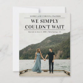 Ankündigung einer Hochzeitsfeier im Foto