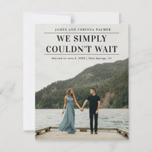 Ankündigung einer Hochzeitsfeier im Foto