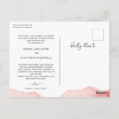 Ankündigung einer Hochzeitsfeier im Wasser Postkarte (Rückseite)