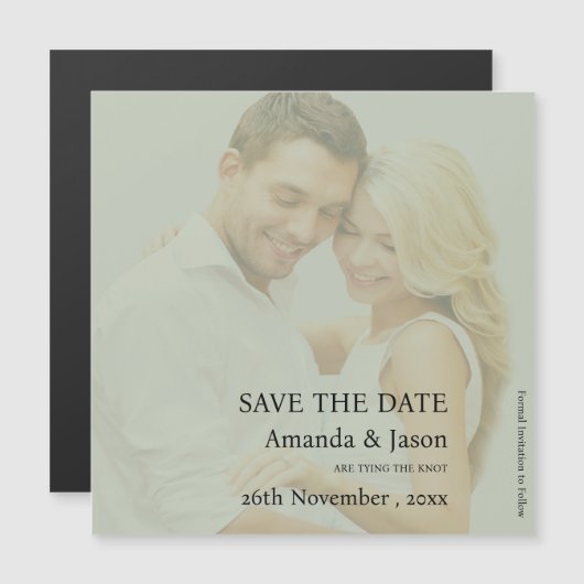 Ankündigung einer Hochzeitsfeier mit moderner Sage (Vorne/Hinten)