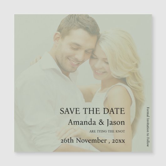 Ankündigung einer Hochzeitsfeier mit moderner Sage (Vorderseite)