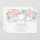 Ankündigung einer Hochzeitsfeier mit rustikalem Bo Postkarte (Vorne/Hinten)