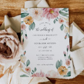 Ankündigung einer Hochzeitsfeier mit sanfter Blüte