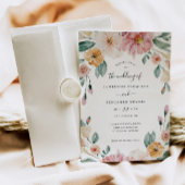 Ankündigung einer Hochzeitsfeier mit sanfter Blüte