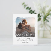 Ankündigung einer Hochzeitsfeier mit Save the Date (Stehend Vorderseite)