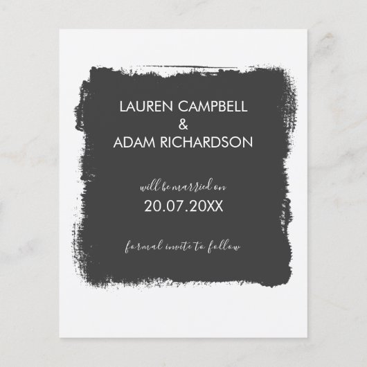 Ankündigung einer Hochzeitsfeier mit Save the Date (Rückseite)