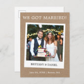 Ankündigung einer Hochzeitskamera-Foto Postkarte (Vorne/Hinten)