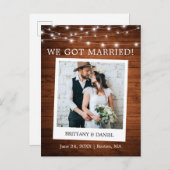 Ankündigung einer Hochzeitskamera Postkarte (Vorne/Hinten)