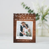 Ankündigung einer Hochzeitskamera Postkarte (Stehend Vorderseite)