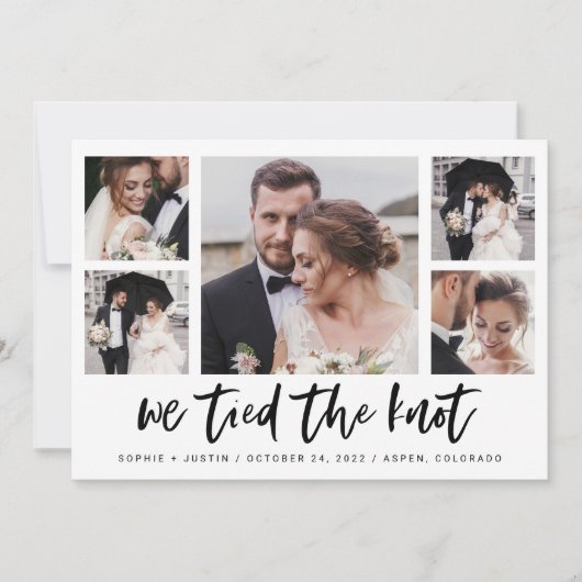 Ankündigung einer Hochzeitskampagne für lässiges S (Vorderseite)