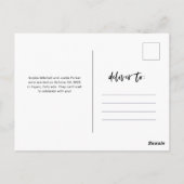 Ankündigung einer Hochzeitskampagne für lässiges S Postkarte (Rückseite)