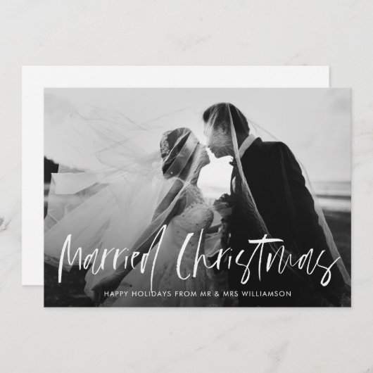 Ankündigung einer Hochzeitsreise (Vorne/Hinten)