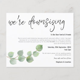 Ankündigung einer Hochzeitssenkung für Eukalyptus