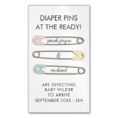 Ankündigung einer Magenschwangerschaft 25 k Mini-K Magnetische Visitenkarte (Vorderseite Vertikal)