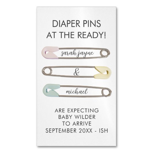 Ankündigung einer Magenschwangerschaft 25 k Mini-K Magnetische Visitenkarte (Vorderseite Vertikal)