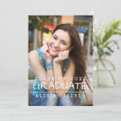 Ankündigung einer modernen Foto-Graduierung (Stehend Vorderseite)