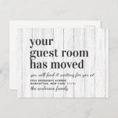 Ankündigung einer modernen Kraft Paper New Address Postkarte (Vorne/Hinten)