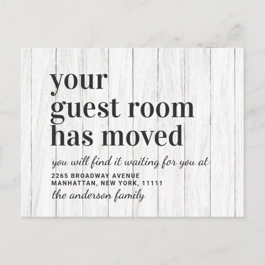 Ankündigung einer modernen Kraft Paper New Address Postkarte (Vorderseite)