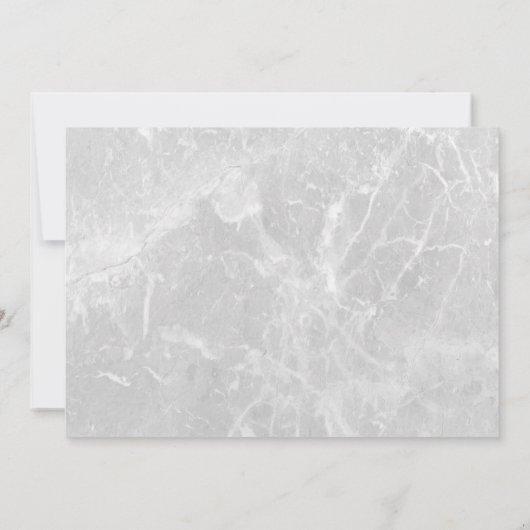 Ankündigung einer modernen Marmorhochzeit (Rückseite)