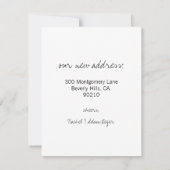 Ankündigung einer neuen Adresse (Rückseite)