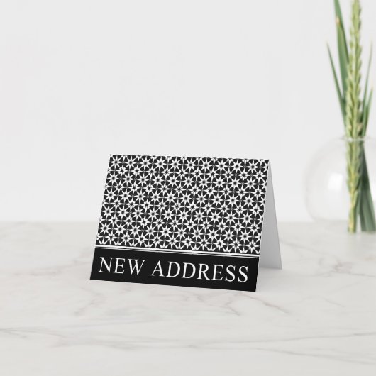 Ankündigung einer neuen Adresse: elegantes Geschäf (Vorderseite)