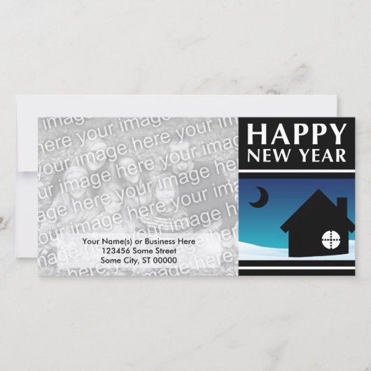 Ankündigung einer neuen Adresse für glückliches ne (Vorderseite)