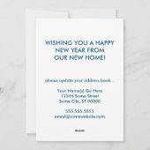 Ankündigung einer neuen Adresse für glückliches ne (Rückseite)