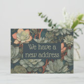 Ankündigung einer neuen Adresse | Grüne sukkuläre (Stehend Vorderseite)