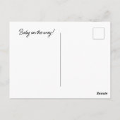 Ankündigung einer niedlichen Elefantenschwangersch Postkarte (Rückseite)