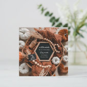 Ankündigung einer niedlichen Herbstschwangerschaft (Stehend Vorderseite)