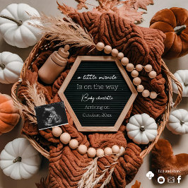 Ankündigung einer niedlichen Herbstschwangerschaft