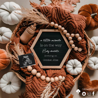 Ankündigung einer niedlichen Herbstschwangerschaft