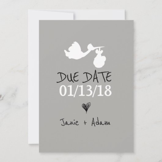 Ankündigung einer Niedlichen Schwangerschaft bei D (Rückseite)